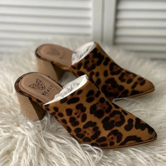 Leopard high heel mules size 6 - Picture 4 of 4